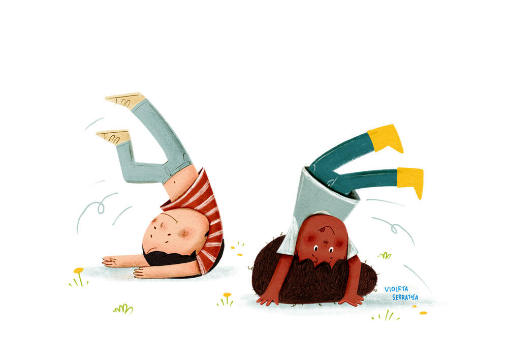 Cartwheels. Personal illustration